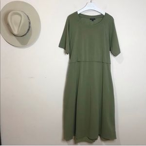 COS Pleat Back Midi Dress